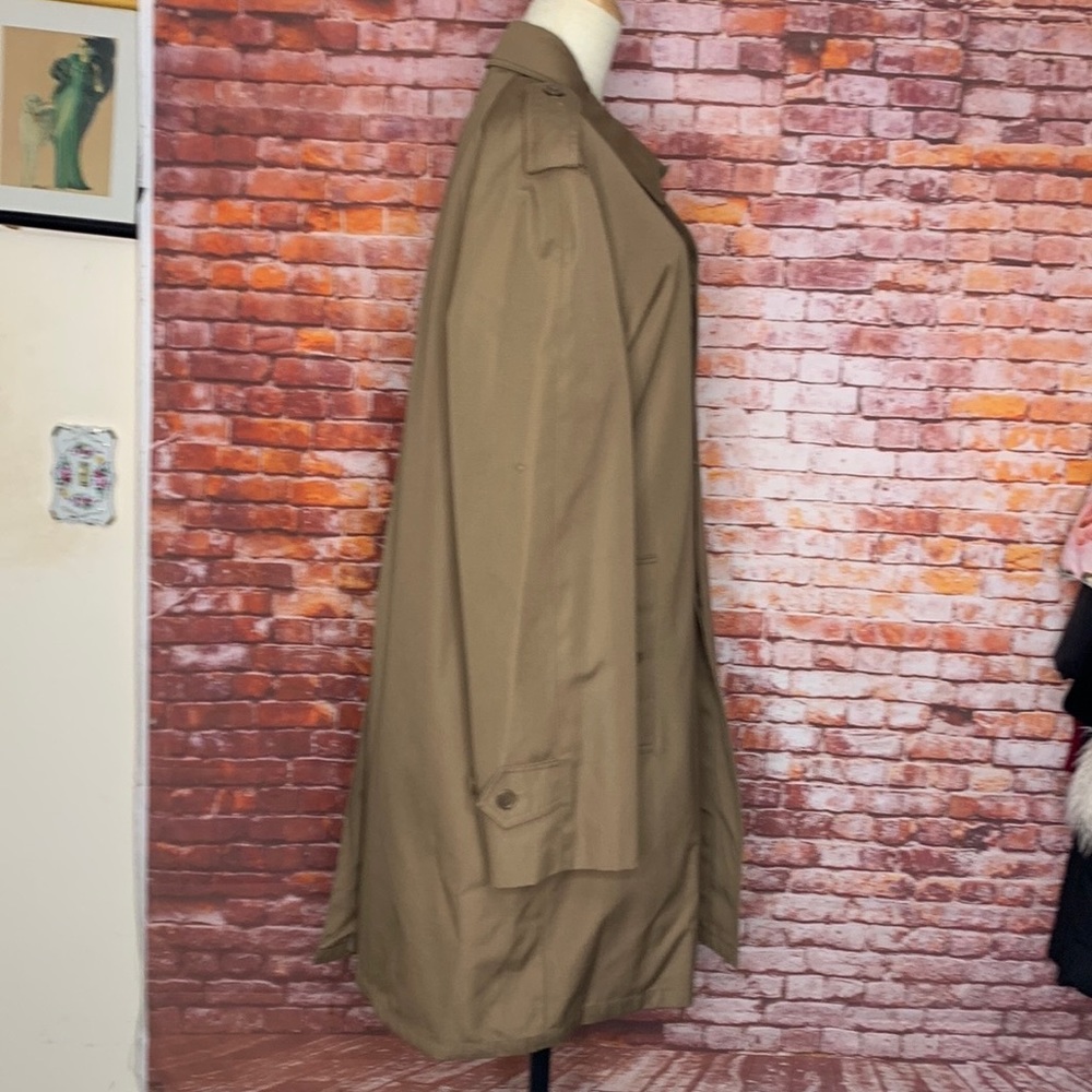 Vintage Oleg Cassini Dark Tan All Weather Thermolite Insulated Trench … - Picture 4 of 16